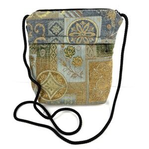 Wild West Maruca‎ Crossbody Bag Floral Tapestry Quilted Handbag Made In USA